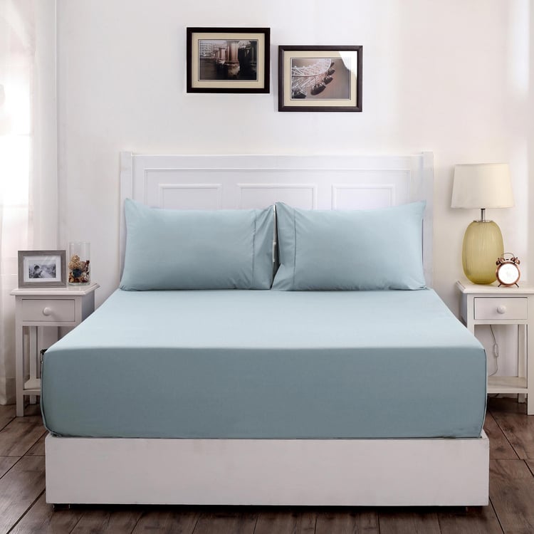 MASPAR Slumber Cotton 200TC 3Pcs Super King Bedsheet Set