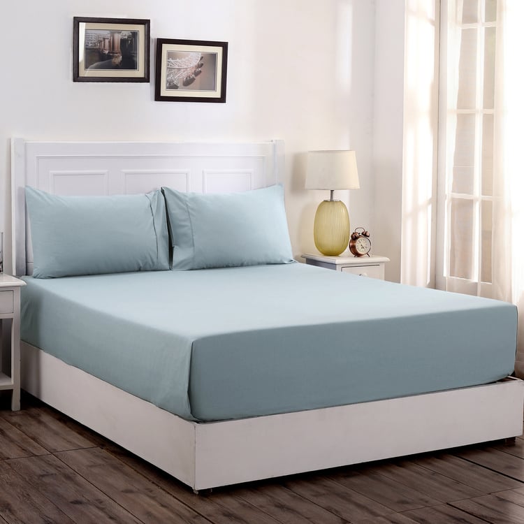 MASPAR Slumber Cotton 200TC 3Pcs Super King Bedsheet Set
