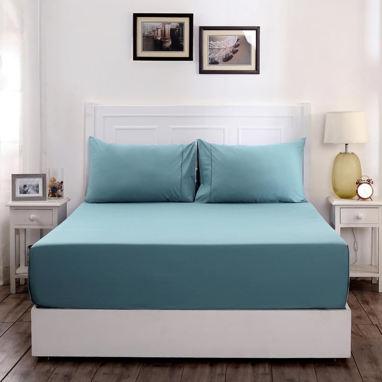 MASPAR Slumber Cotton 200TC 3Pcs Super King Bedsheet Set