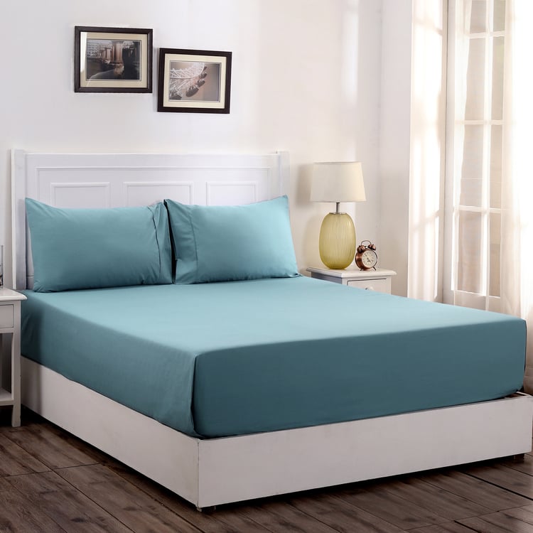 MASPAR Slumber Cotton 200TC 3Pcs Super King Bedsheet Set