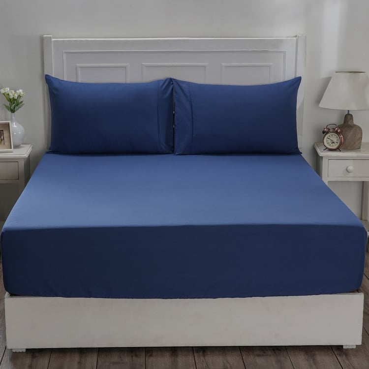 MASPAR Eden Cotton 200TC 3Pcs King Fitted Bedsheet Set