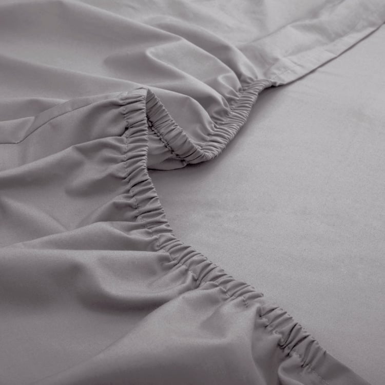 MASPAR Slumber Cotton 200TC 3Pcs King Fitted Bedsheet Set