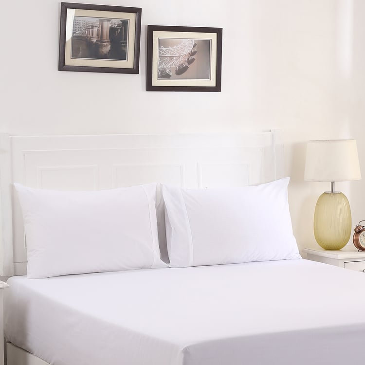 MASPAR Slumber Cotton 200TC 3Pcs King Fitted Bedsheet Set
