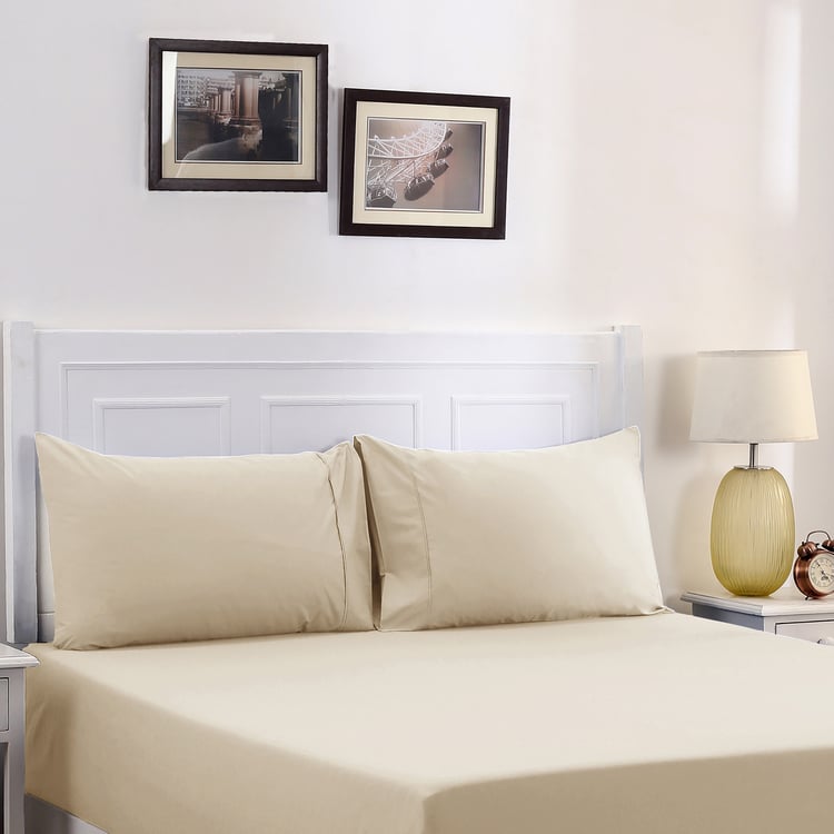 MASPAR Slumber Cotton 200TC 2Pcs Single Fitted Bedsheet Set