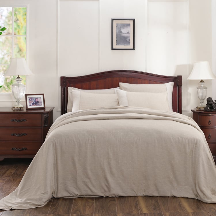 MASPAR Muted Dot Cotton 3Pcs Woven King Duvet Cover Set