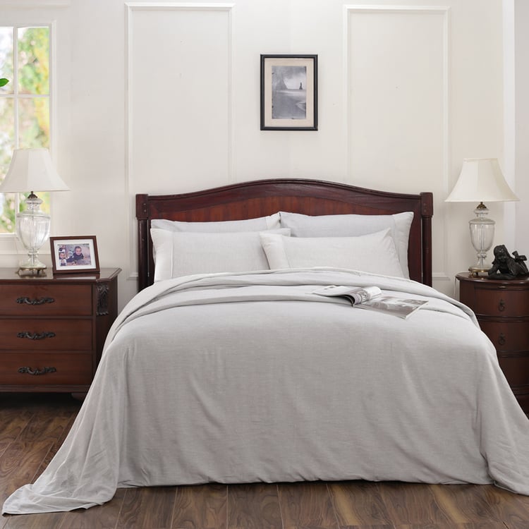 MASPAR Muted Dot Cotton 3Pcs Woven King Duvet Cover Set
