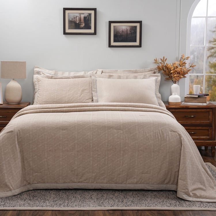 MASPAR Inner City Cotton Geometric Print AC Single Quilt