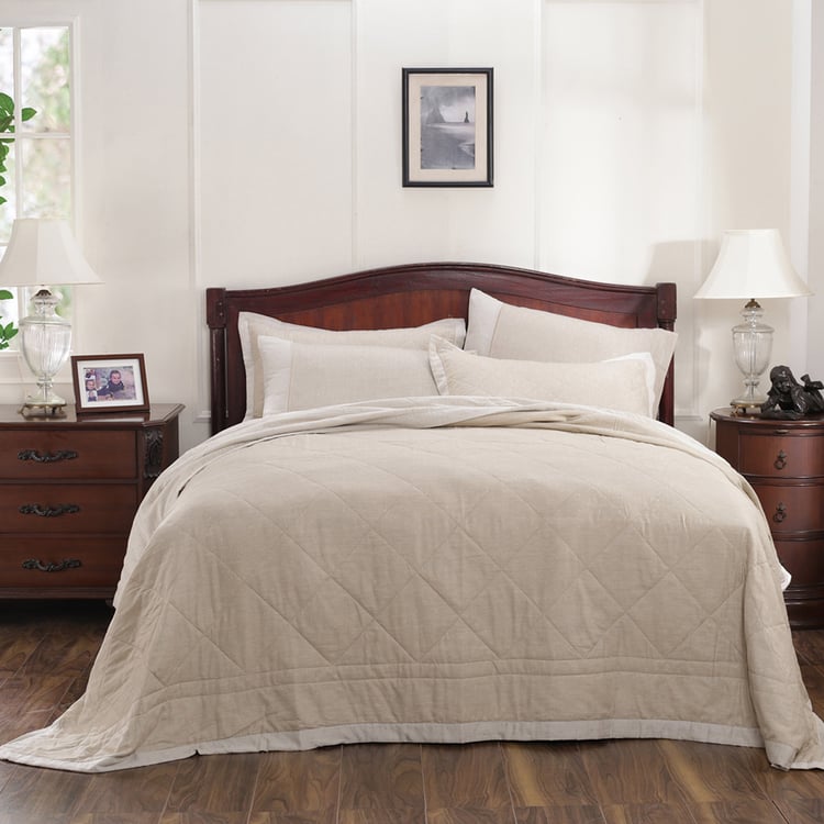 MASPAR Muted Dot Cotton Woven AC Double Quilt