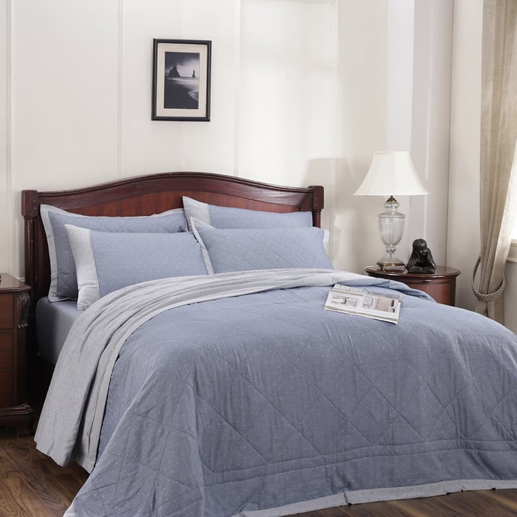 MASPAR Muted Dot Cotton Woven AC Single Quilt