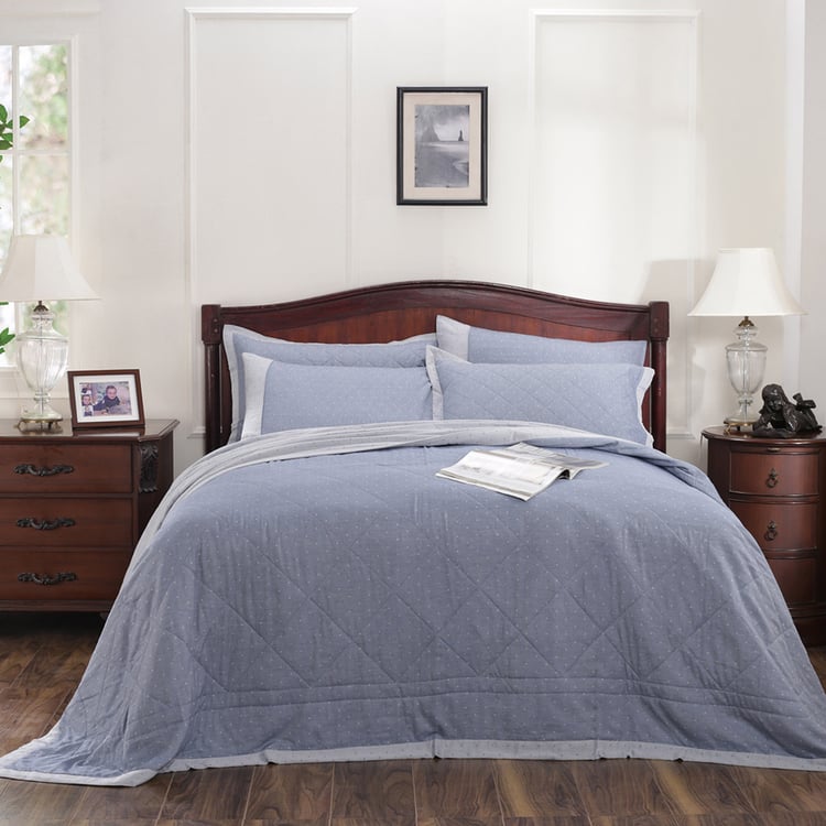 MASPAR Muted Dot Cotton Woven AC Single Quilt