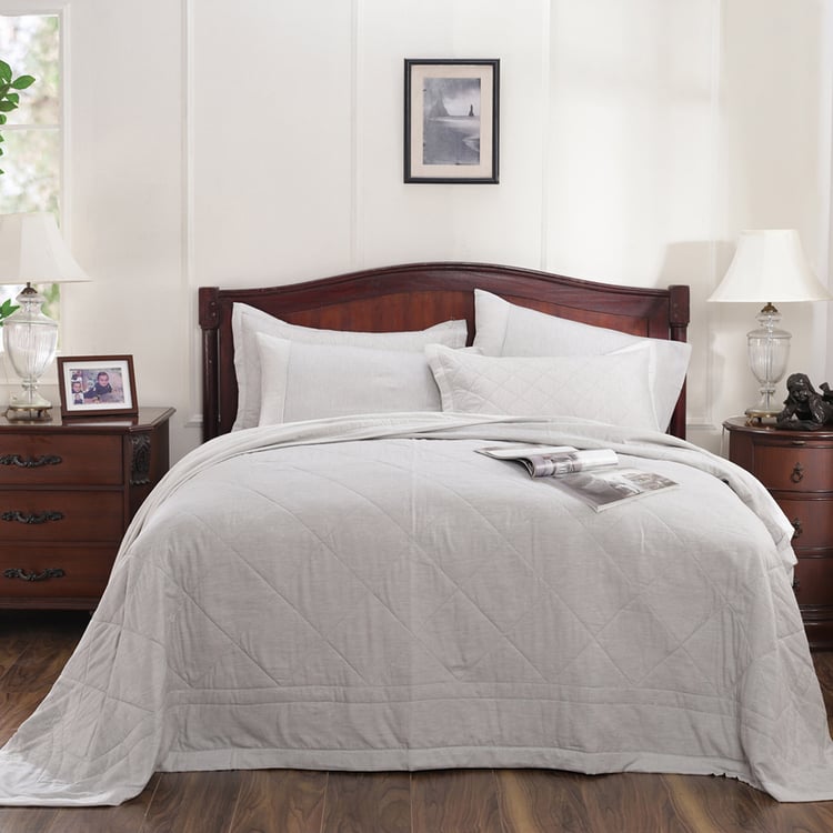 MASPAR Muted Dot Cotton Woven AC Double Quilt