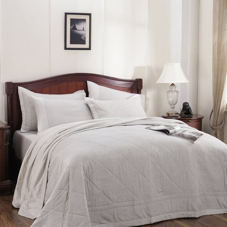 MASPAR Muted Dot Cotton Woven AC Double Quilt