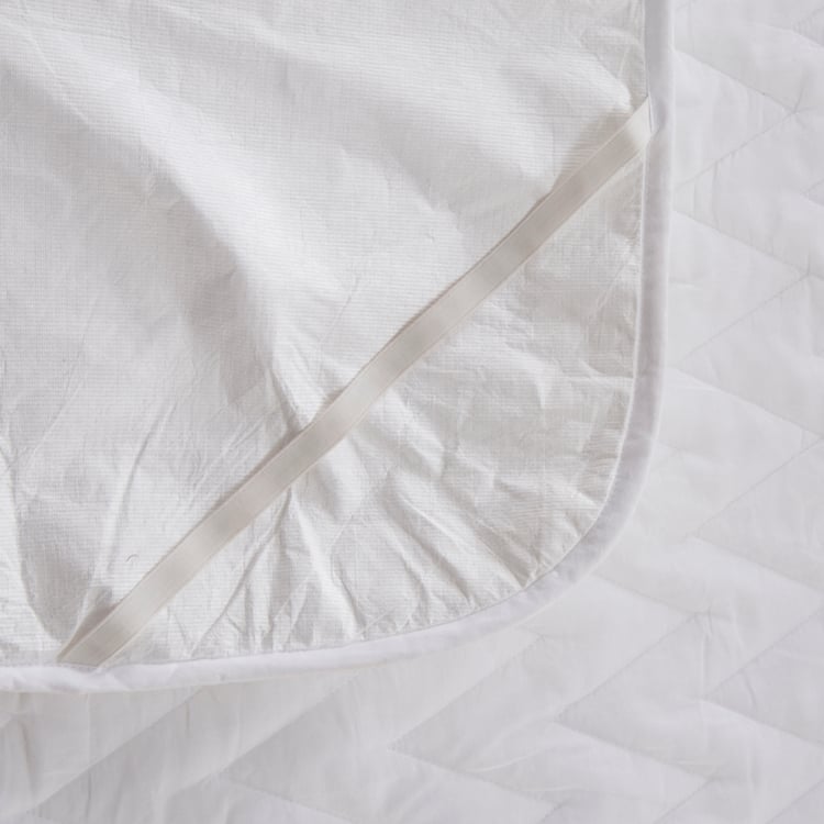 MASPAR Zig Zag Cotton King Mattress Protector