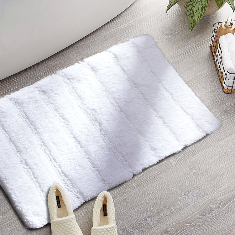 MASPAR Outline Mop Cotton Striped Anti-Slip Bath Mat - 60x40cm