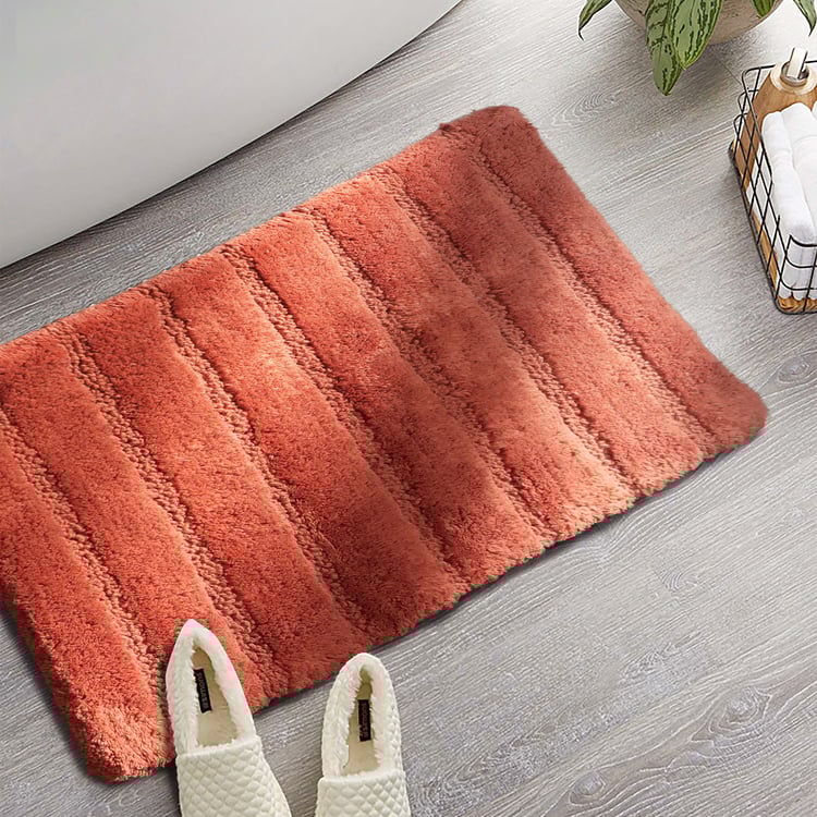 MASPAR Outline Mop Cotton Striped Anti-Slip Bath Mat - 60x40cm