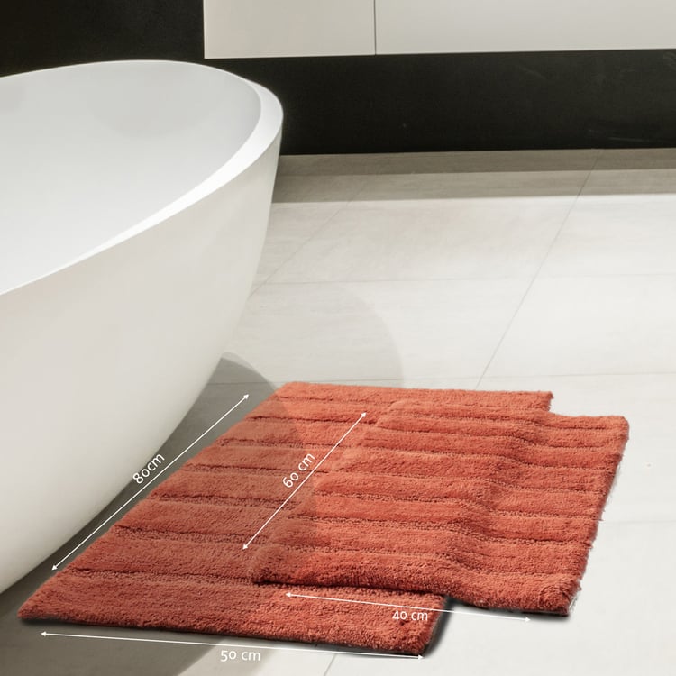 MASPAR Outline Mop Cotton Striped Anti-Slip Bath Mat - 60x40cm