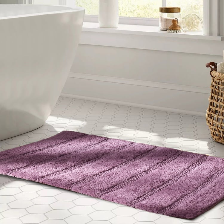 MASPAR Outline Mop Cotton Striped Anti-Slip Bath Mat - 80x50cm