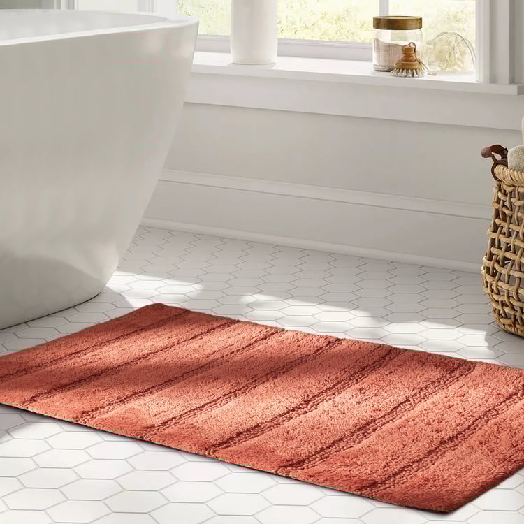 MASPAR Outline Mop Cotton Striped Anti-Slip Bath Mat - 80x50cm