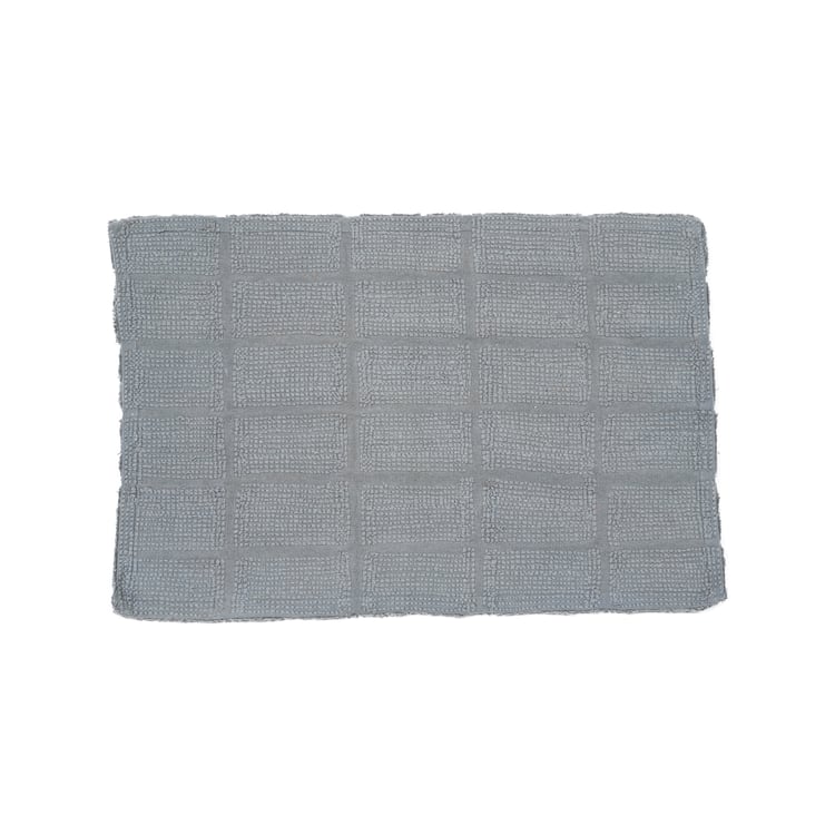 MASPAR Slab Comose Cotton Checked Anti-Slip Bath Mat - 60x40cm