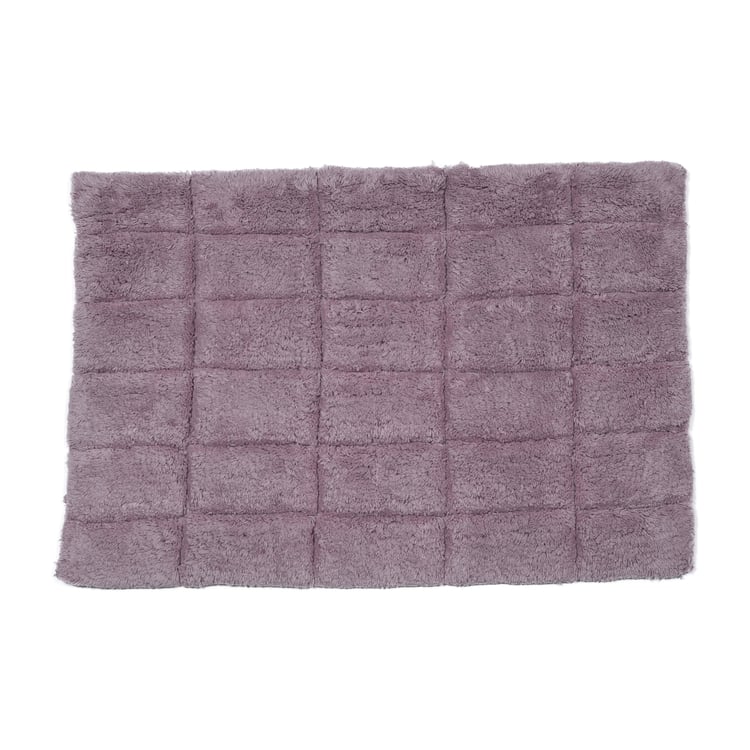 MASPAR Slab Comose Cotton Checked Anti-Slip Bath Mat - 60x40cm