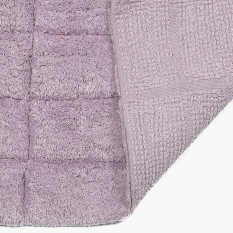 MASPAR Slab Comose Cotton Checked Anti-Slip Bath Mat - 60x40cm