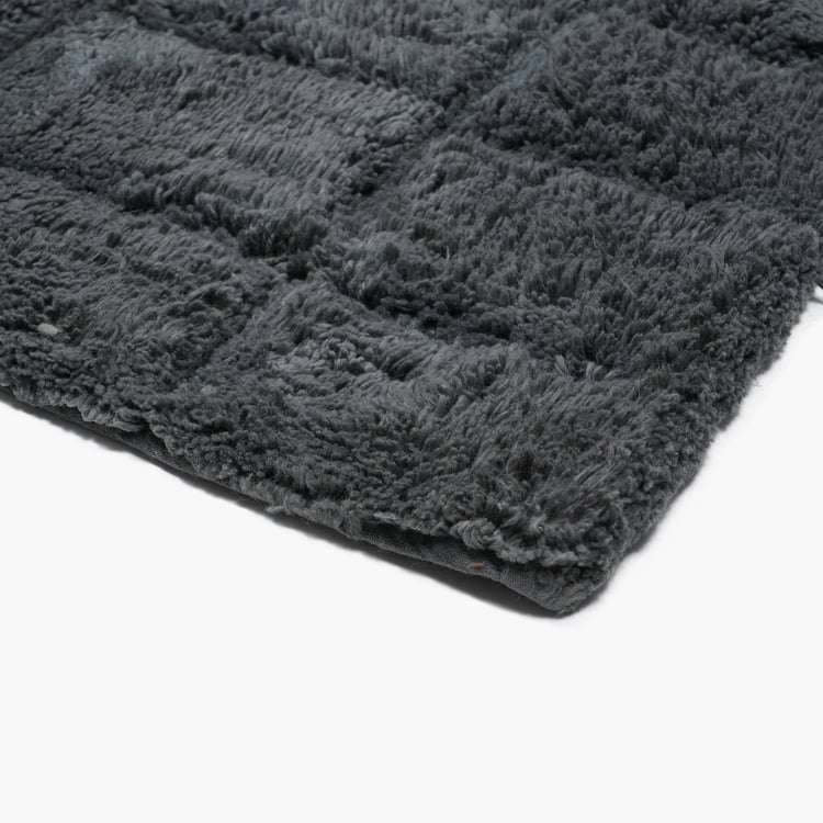 MASPAR Slab Comose Cotton Checked Anti-Slip Bath Mat - 120x70cm