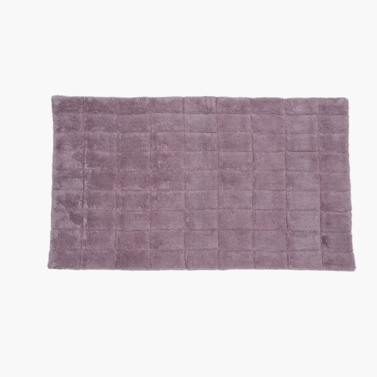MASPAR Slab Comose Cotton Checked Anti-Slip Bath Mat - 120x70cm