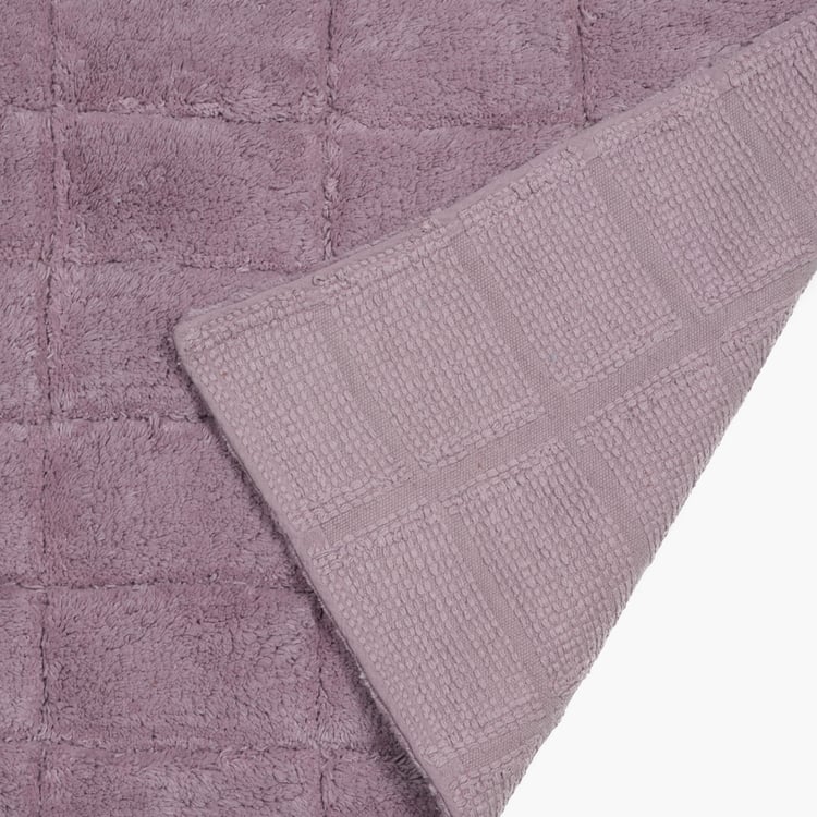 MASPAR Slab Comose Cotton Checked Anti-Slip Bath Mat - 120x70cm