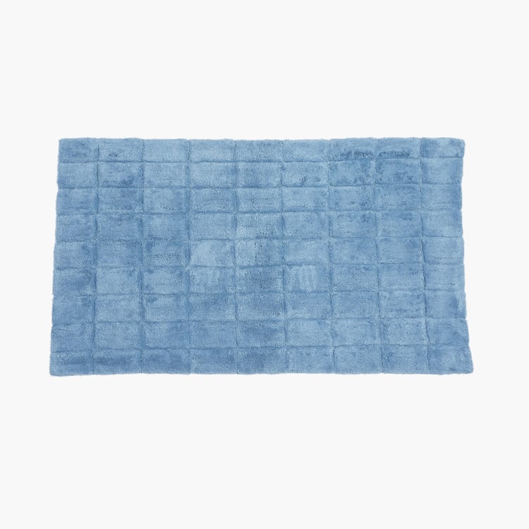 MASPAR Slab Comose Cotton Checked Anti-Slip Bath Mat - 120x70cm