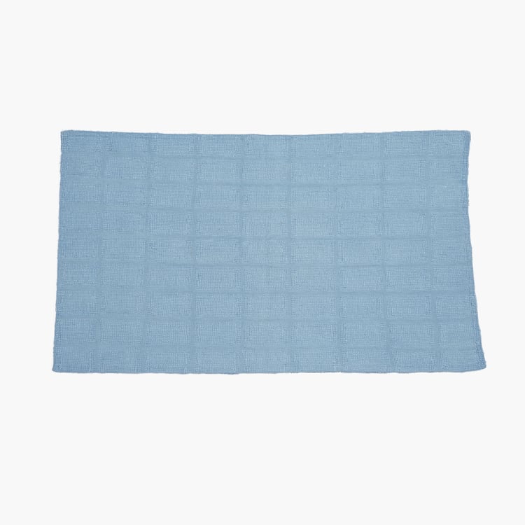 MASPAR Slab Comose Cotton Checked Anti-Slip Bath Mat - 120x70cm