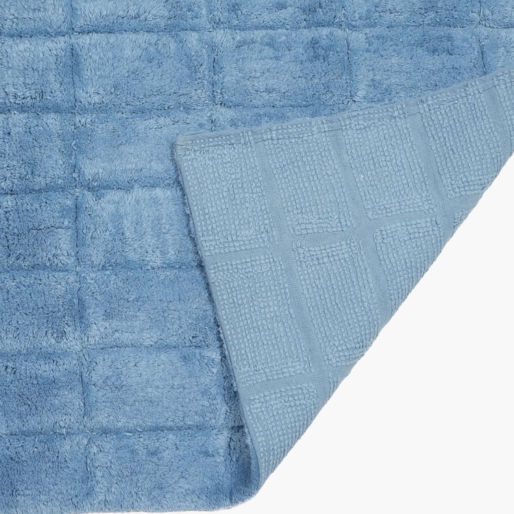 MASPAR Slab Comose Cotton Checked Anti-Slip Bath Mat - 120x70cm
