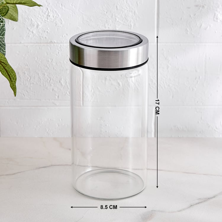 Palestine Lumina Borosilicate Glass Storage Jar - 680ml