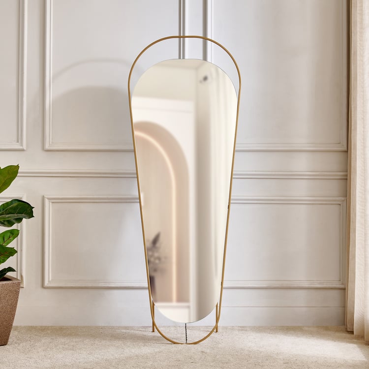 Alchemy Metal Standing Mirror - Gold