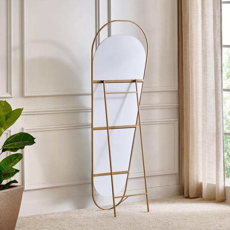 Alchemy Metal Standing Mirror - Gold