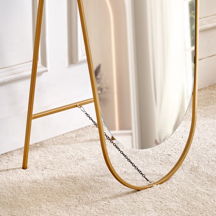 Alchemy Metal Standing Mirror - Gold