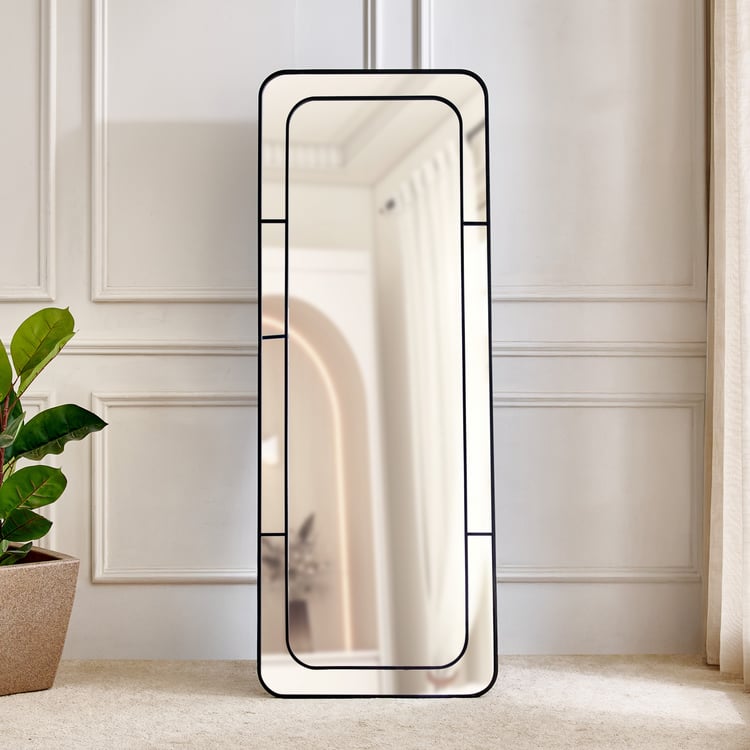 Clair Metal Standing Mirror - Black