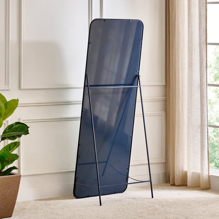 Clair Metal Standing Mirror - Black