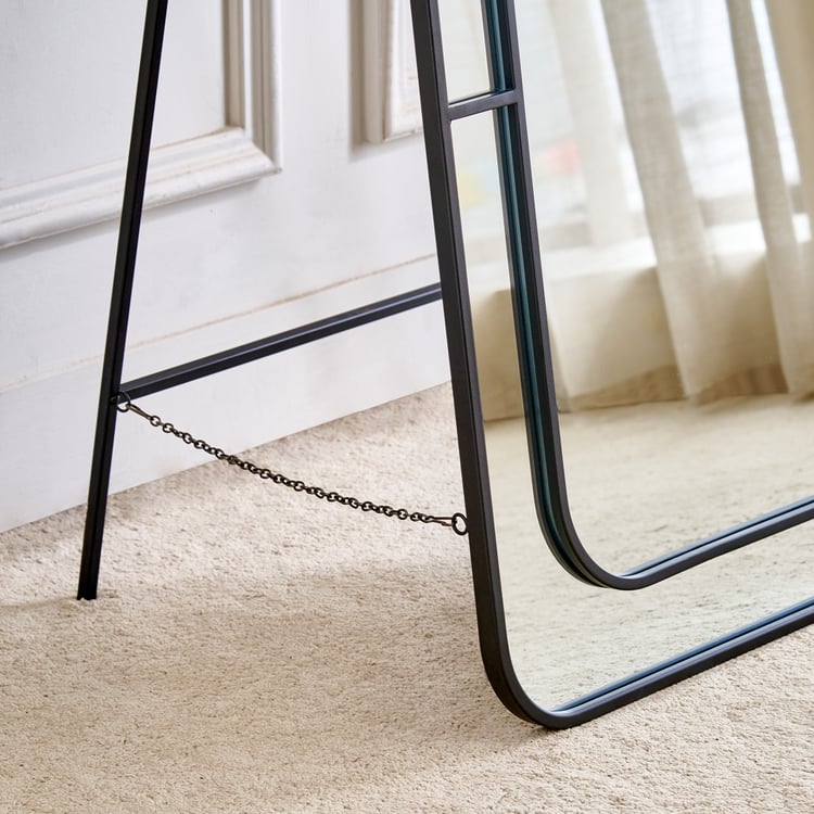 Clair Metal Standing Mirror - Black