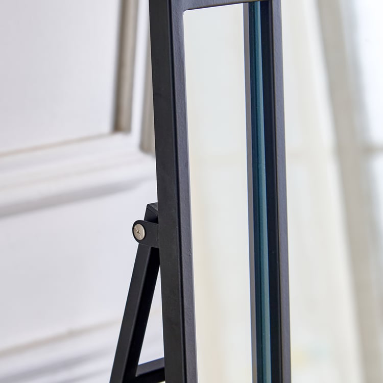 Clair Metal Standing Mirror - Black