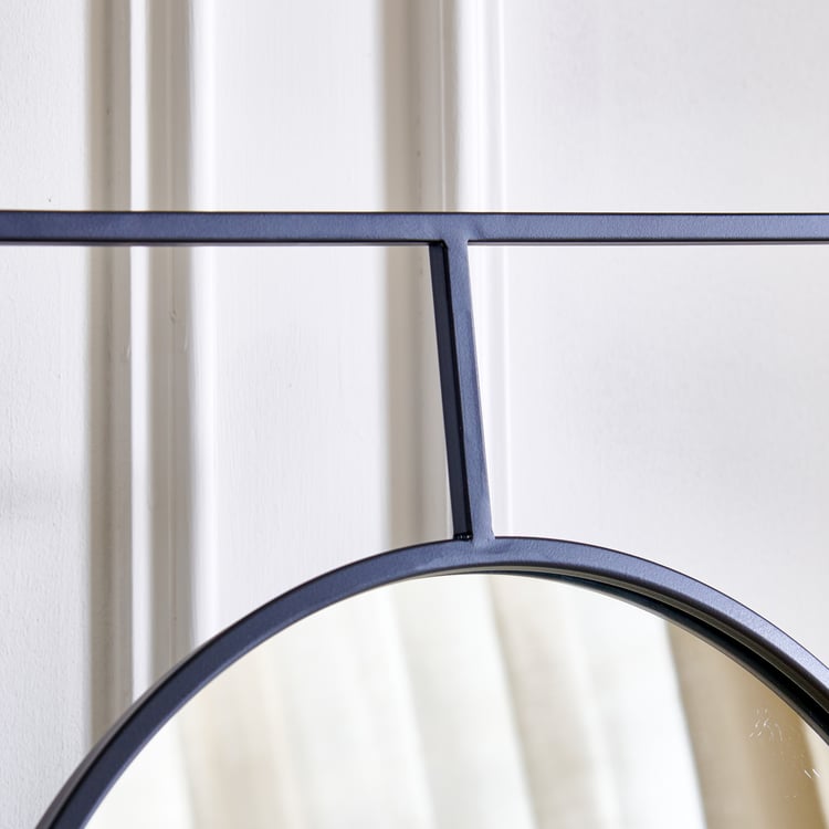 Saga Metal Standing Mirror - Black