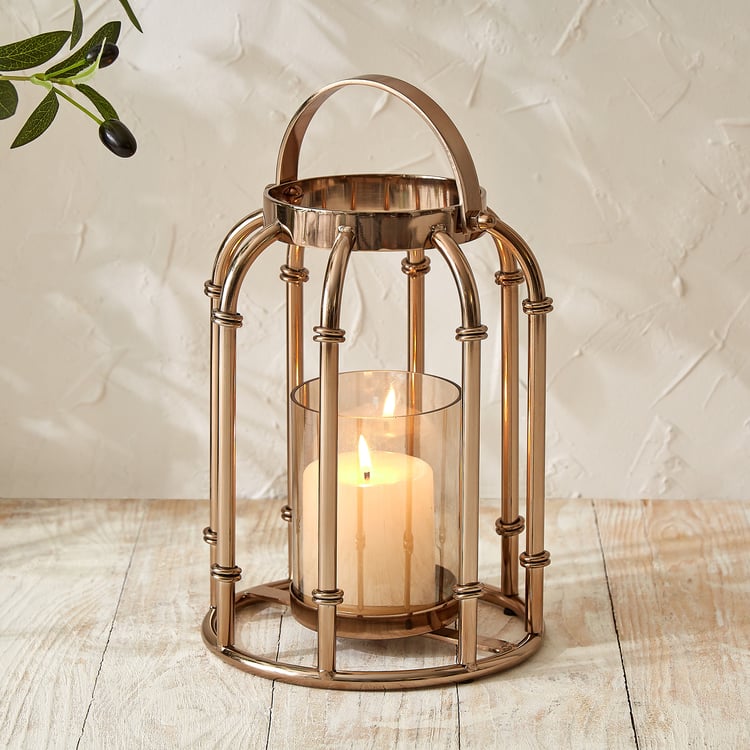 Monalisa Steel and Glass Cage Lantern - Large