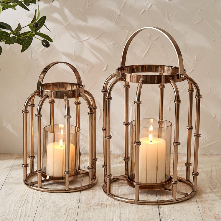 Monalisa Steel and Glass Cage Lantern - Large