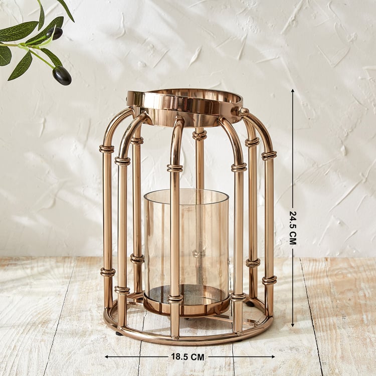 Monalisa Steel and Glass Cage Lantern - Large