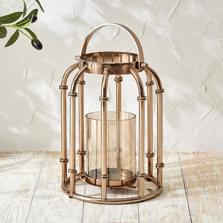 Monalisa Steel and Glass Cage Lantern - Large