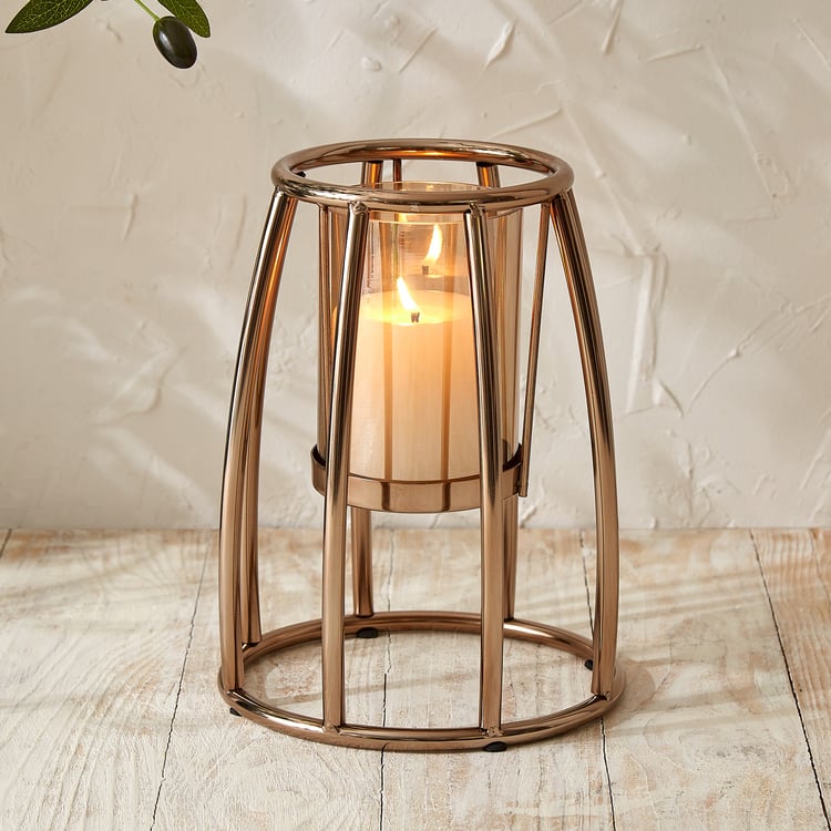 Monalisa Steel and Glass Cage Lantern - Medium