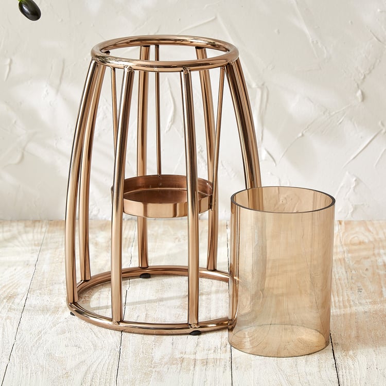 Monalisa Steel and Glass Cage Lantern - Medium