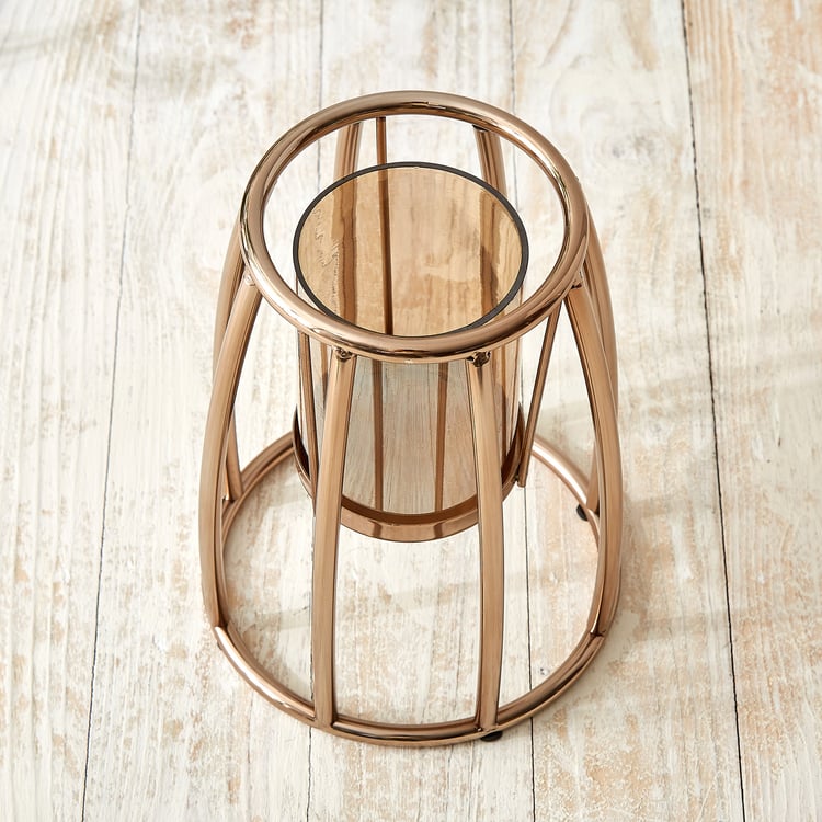 Monalisa Steel and Glass Cage Lantern - Medium