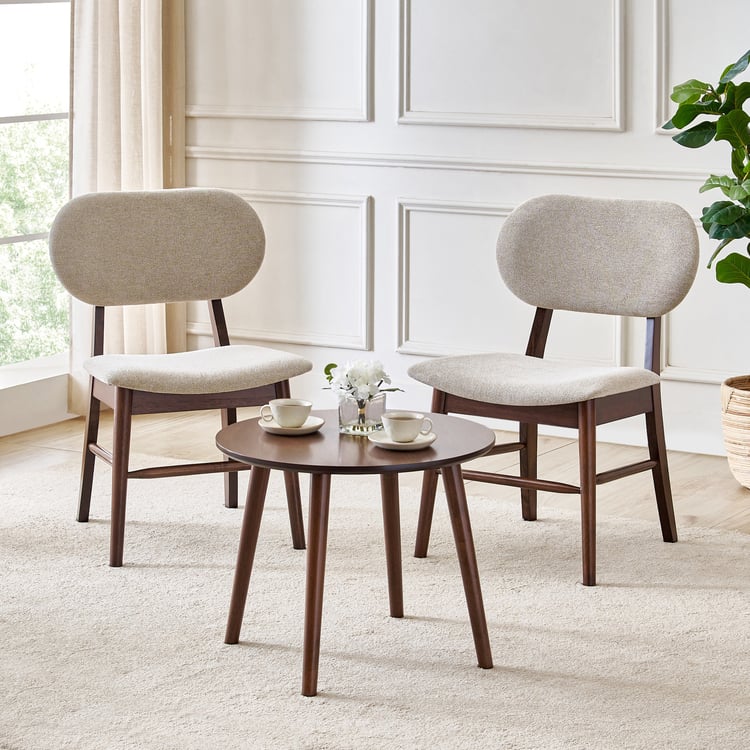 Port Solid Wood 2-Seater Tea Set - Brown