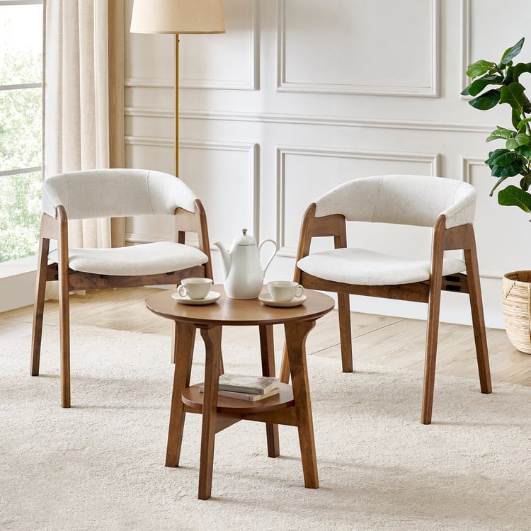 Jilly Solid Wood 2-Seater Tea Set - Brown