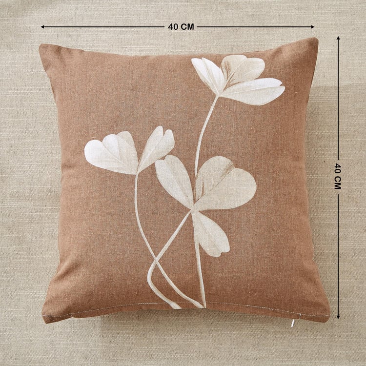Spinel Tulip Floral Print Filled Cushion - 40x40cm